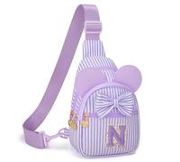 CLOUDWINGS Personalized Initial Fanny Packs Crossbody Bag, Purple, N