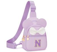 CLOUDWINGS Personalized Initial Fanny Packs Sling Bag, Purple, 8.97" x 6.5" x 3.15", N