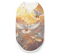Cloudy Blue Sky White Dove Dog Shirts Patterned Pet Clothes Tank Top Sleeveless T-Shirt for Cats Puppy 2XL