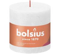 Cloudy Bolsius Rustic Shine Pillar Candle 100 X 100mm - White