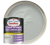 Cloudy Day 10 Year Satin Multi Surface Paint 750ml | Interior and Exterior Wood Metal and PVC Paint | High Shine Durable Satin Finish