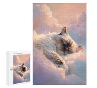 Cloudy Dreams Cat Nap Bliss Puzzle 1000 Teile Schwer Puzzle Spielzeug Lernspiel Impossible Herausforderungsspielzeug Für Erwachsene Kinder 1000 PCS