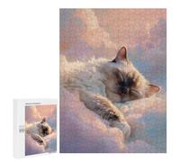 Cloudy Dreams Cat Nap Bliss Puzzle 1000 Teile Schwer Puzzle Spielzeug Lernspiel Impossible Herausforderungsspielzeug Für Erwachsene Kinder 500 PCS