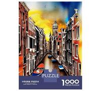 Cloudy Evening in Venice 1000 Piece Jigsaw Puzzle, Old Europe Travel Artwork, Decorative Artwork, Premium Paper Puzzle, Travel Gift for Home Décor Fans, 38x26cm/1000pcs