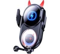 (cloudy) Fast Car Phone Charger, Wireless Car Charger Holder - Rotating Devil Phone Holder | Anti Shake Phone Holder, Automatic Phone Charger for Business