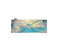 Cloudy Sky Baby Bow Headband, Soft Stretchy Hair Band for Newborns and Infants, Cute Bow Knot Headwear for Parties and Gifting