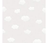Cloudy Sky Children's Wallpaper Clouds Grey White Nursery Kids YöL