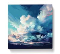 Cloudy Sky Digital Art No.2 Canvas Print | Gallery Wrapped 30mm Frame Wall Art | 20x20 inches | Ready to Hang | Modern Picture | Living Room Bedroom Lounge Office