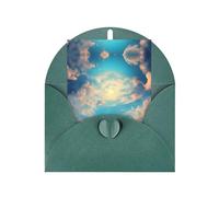 Cloudy Sky Greeting card, blank inner page, includes envelope, 10 cm x 15 cm, for anniversary and party invitations.