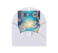 Cloudy Sky Greeting card, blank inner page, includes envelope, 10 cm x 15 cm, for anniversary and party invitations.