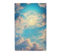 Cloudy Sky Picture puzzle.Wooden Jigsaw Puzzle for Adults Kids, Challenging jigsaw puzzle decorations