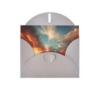Cloudy Sky Print Blank Cards and Envelopes 5" x 6" for Wedding Birthday Invitations and All Occasions