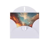 Cloudy Sky Print Blank Cards and Envelopes 5" x 6" for Wedding Birthday Invitations and All Occasions