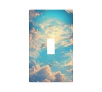 Cloudy Sky Printed Wall Plate, Polycarbonate Decorative Socket Cover for Home & Office