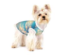 Cloudy Sky Small Dog Cotton Vest Large - Breathable, Comfortable Pet Shirt for Cats and Dogs