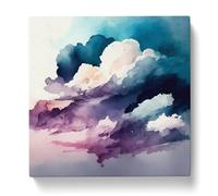 Cloudy Sky Watercolour No.3 Canvas Print | Gallery Wrapped 30mm Frame Wall Art | 20x20 inches | Ready to Hang | Modern Picture | Living Room Bedroom Lounge Office