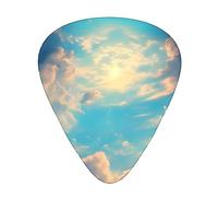 Cloudy Skyguitar Plectrum 12 Piece Set, 3 Thicknesses With Case For Bass Guitar, &Electric Guitar And More.