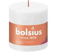 Cloudy White Bolsius Rustic Shine Pillar Candle (100 x 100mm)