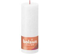 Cloudy White Bolsius Rustic Shine Pillar Candle (190 x 68mm)