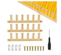 CloudYida 3pcs Chunky Knitting Blanket Loom, 90cm/35.4in Wooden Blanket Loom for Chunky Yarn, 3-in-1 Crochet Knitting Tool Set for Beginners Blankets Throws