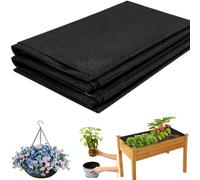 CloudYida Planter Liner for Large Veg, Heavy Trough Outdoor Liners Raised Bed Liner, 290 * 160cm/115" X 63" Non Woven Fabric Trough Liner for Planters -Black