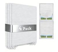 CloudYida Stick on Blind,90x180CM No Drill Blind for Windows,Temporary Blinds,Non-Woven Fabric Easy to Cut and Self Adhesive Shutter for Bedroom Kitchen Bathroom, White Shades with 8 Clips (White)