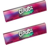 Cloudz Pink Rolling Papers + Tips - King Size Slim 2 Pack - Side Lock Design - #RollYourLoudWithACloud - Soft Pastel Aesthetic - Eco Friendly, Vegan, Chlorine-Free - Ultra Thin & Slow Burning