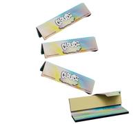 Cloudz Rainbow | 3 x King Size Coloured Papers Rolling Papers & Rainbow Filter Tips | Include Three Colours: Pink - Yellow - White