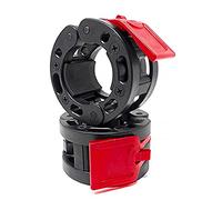 Clout Fitness Olympic Barbell Clamps Collars Quick Release Pair of Locking Weight Clips Fit 2 Inch Barbell for Weightlifting (Black/Red)