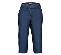 Clove Jeans Below Knee Length Denim Shorts Women - City Capri Shorts 3/4 Length Straight Leg Cropped Jeans for Women UK with Pockets Plus Size 10-18 Blue