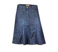 Clove Jeans Women’s A Line Denim Mini Skirt - Above Knee Length Skirt with Slanted Semi-Circular Front Pockets “V” Panels Plus Size 14-24