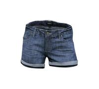 Clove Jeans Womens Shorts Hot Pants - Soft Stretch Denim Shorts for Women UK Low Waist, Turn-Up Hem - Casual Summer Pants for Beach, Holidays & Daily Wear - Plus Size 6-14 Blue