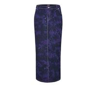 Clove Jeans Women's Skirts Purple and Blue Tie Dye Stretch Denim Skirts for Women - Long Slim Fit Pencil Skirt with Multi-Functional Pockets Maxi Skirt Plus Size 12-24