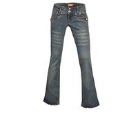 Clove Jeans Womens Slimming Boot Cut Blue Denim Stretchable Low Rise - Petite Fit Plus Size with Front and Back Pockets - Button with Zip Fly Closure Women's Jeans(10-24)