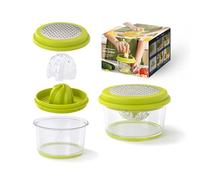 CLOVE Lemon Squeezer Juicer Zester Grater Tool Manual Lemon Squeezers Plastic BPA-Free Dishwasher Safe Lemon Lime Citrus Reamer Stainless Steel (L)