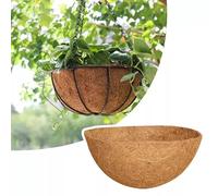 Clovella 2 Pack Hanging Basket Coco Liner 14-20 inch Natural Coconut Liner Round Coco Fibre Replacement for Hanging Baskets at Indoor Outdoor Garden Porch and Balcony (18")