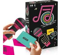 Clovella Grab The Mic Fun Music Card Game Family Karaoke Party Board Games 2-10 Players