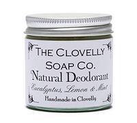 Clovelly Soap Co Natural Handmade Deodorant Balm Eucalyptus, Lemon & Mint 60g Glass Jar