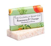 Clovelly Soap Co Natural Handmade Exfoliating Soap Bar with Rosemary & Orange for all Skin Types 100g