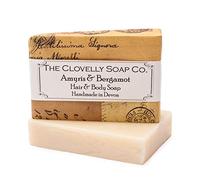 Clovelly Soap Co Natural Handmade Men's Hair & Body Soap Bar with Amyris (West Indian Sandalwood) & Bergamot for all Skin Types 100g
