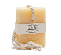 Clovelly Soap Co Natural Handmade Shampoo Soap on a Rope Bar with Eucalyptus mint and Lemon for Dry-Normal Hair and Scalp 100g
