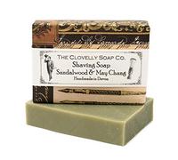 Clovelly Soap Co Natural Handmade Shaving Soap Bar with Sandalwood & May Chang for all Skin Types 100g