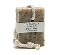 Clovelly Soap Co Natural Handmade Soap on a rope bar (Comfrey Lavender & Nettle 100g) For all skin types