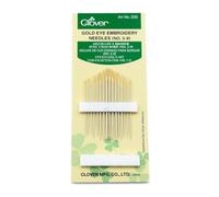Clover Mfg Embroidery Needles 235 – Gold Eye – No. 3-9, 1