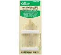 Clover 236 Gold Eye Milliners Needles No. 3,5,7,9, 16