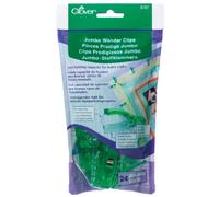 Clover 24-Piece Jumbo Wonder Clips, CL3157, Green
