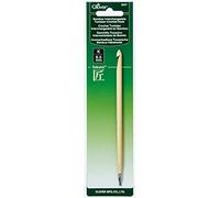 Clover Bamboo Interchangeable Tunisian Crochet Hook, Rubber,Steel, Brown, 6.5" Height x 0.2" Width x 0.2" Length