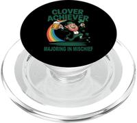 Clover Achiever Mischief Maker St Patrick's Day Irish Puns PopSockets PopGrip for MagSafe