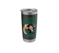 Clover Achiever Mischief Maker St Patrick's Day Irish Puns Stainless Steel Insulated Tumbler