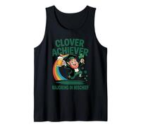 Clover Achiever Mischief Maker St Patrick's Day Irish Puns Tank Top